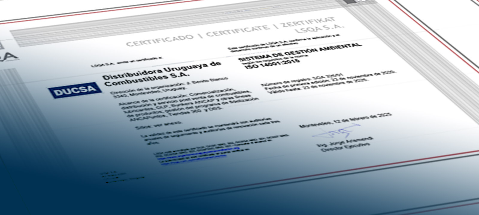 Certificación Trinorma + Seguridad Vial